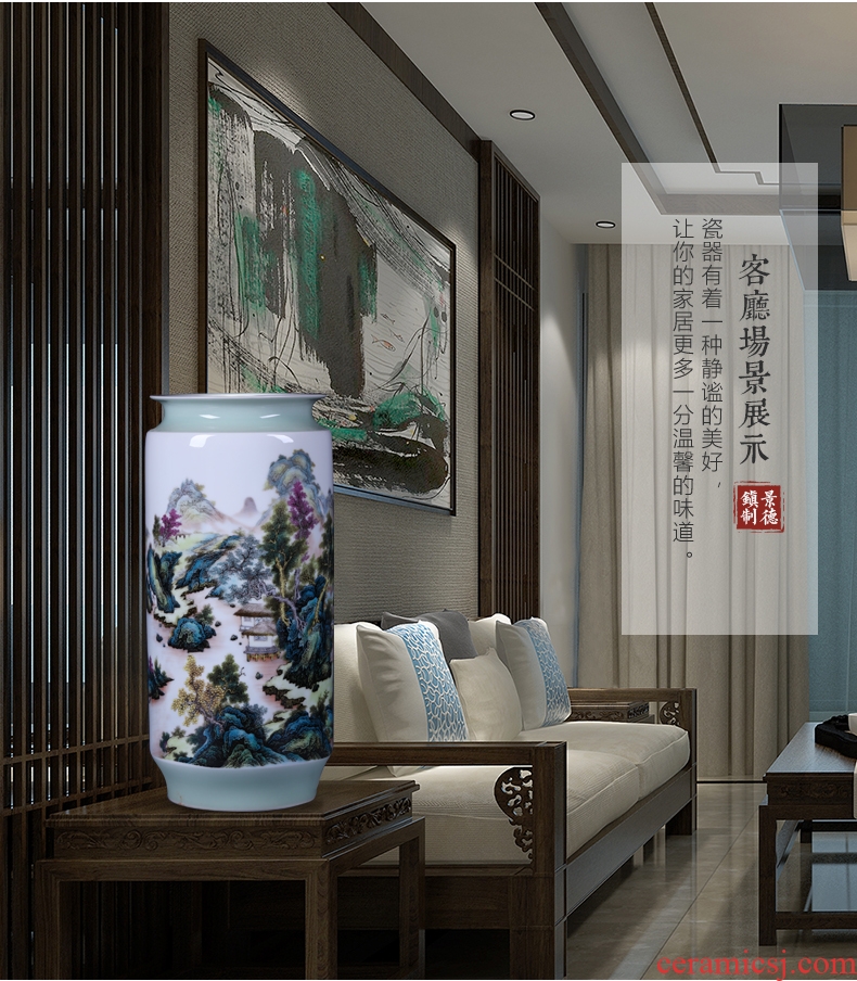 Ceramic vases, flower arrangement sitting room place I and contracted to restore ancient ways the dried ou landing big flowerpot jingdezhen porcelain - 529749631165