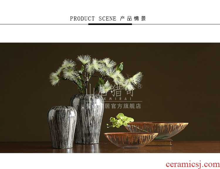 Jingdezhen ceramics maxim big yellow vase furnishing articles of Chinese style sitting room ground adornment housewarming gift - 585111495896