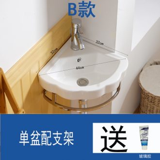 Mini triangular column basin basin to minimum the sink hang a wall lavatory corner basin ceramic small family