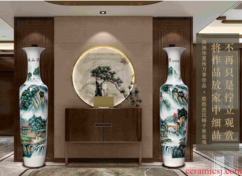 Light DEVY modern key-2 luxury jingdezhen ceramic vase hydroponic furnishing articles new Chinese flower arrangement sitting room hand big vase - 586427635630