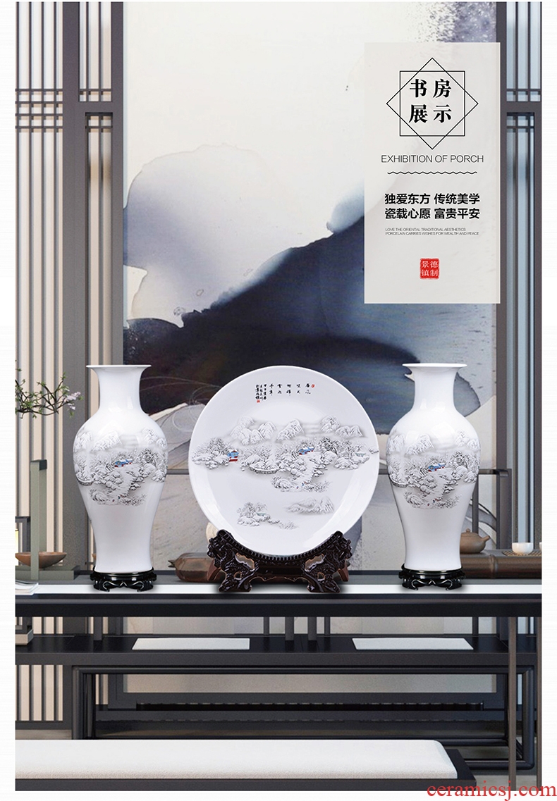 Vase furnishing articles flower arranging large sitting room be born American Chinese I and contracted Europe type flower arrangement of jingdezhen ceramics - 576264995462