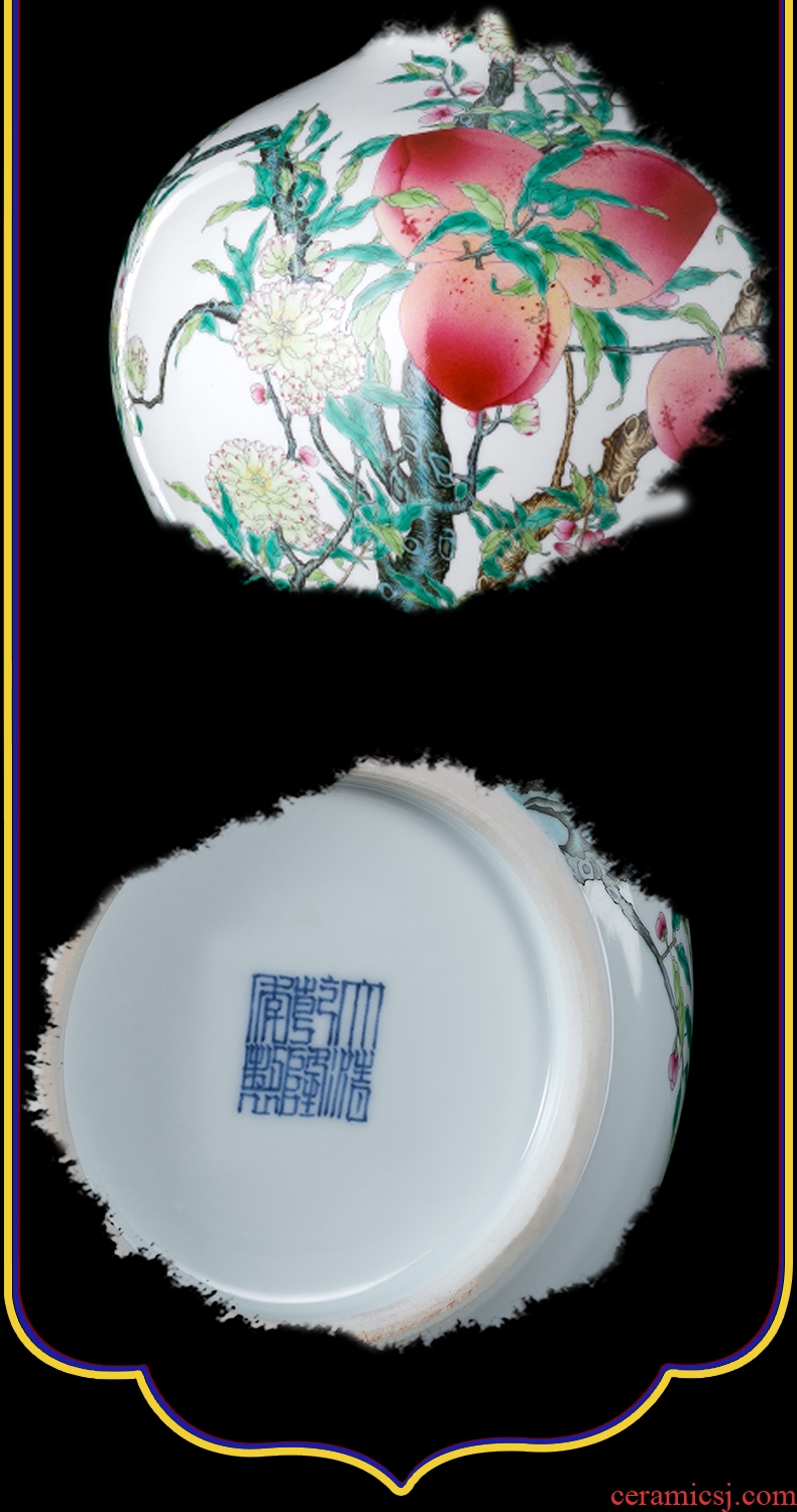 Jingdezhen blue and white square big Bridges master hand - made ceramics vases, flower implement office furnishing articles - 569878494453 study