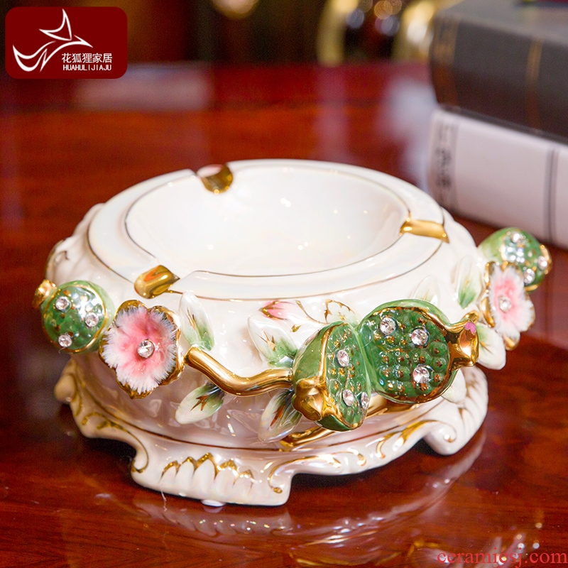 Europe type restoring ancient ways of creative ashtray pure ceramic home furnishing articles adornment personality wedding gift sitting room office