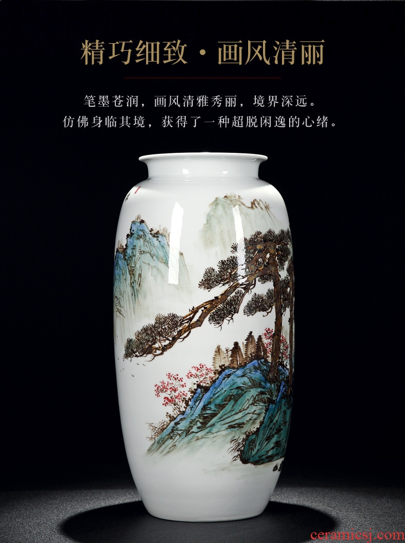 Jingdezhen ceramic vase of large hotel villa covers furnishing articles sitting room porch flower arranging the simulation tree decoration - 582821024149