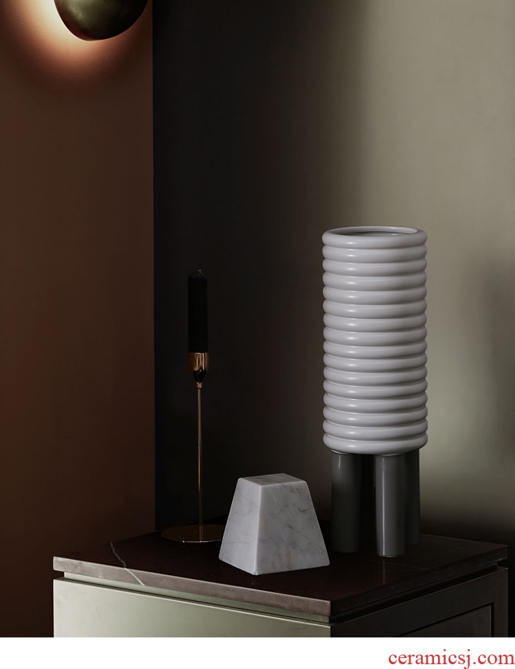 BEST WEST sample room is ceramic vase creative living room large porcelain soft light key-2 luxury decoration decoration