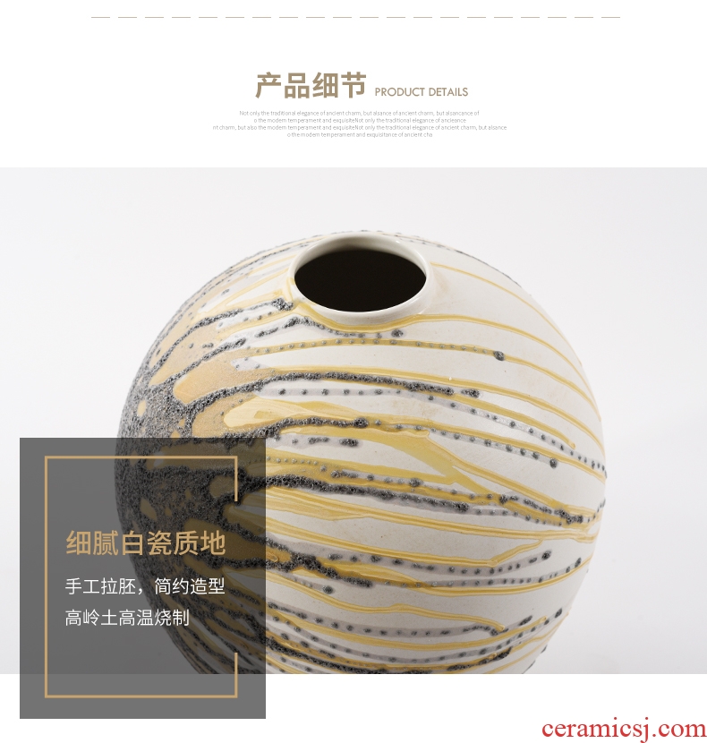 Jingdezhen ceramic vase furnishing articles sitting room hotel TV ark, dried flower arranging flowers large ground porcelain home decoration - 599976168043
