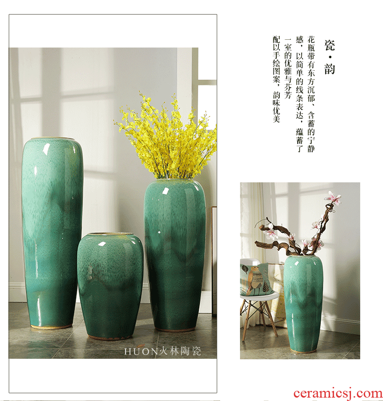 Jingdezhen ceramics of large vase furnishing articles furnishing articles flower arranging device youligong red wine sitting room adornment household - 583504629295