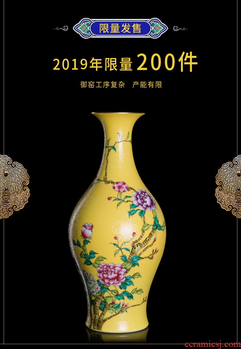 Better sealed up with jingdezhen ceramic antique big vase famille rose flower flask high furnishing articles rich ancient frame accessories - 571725866871
