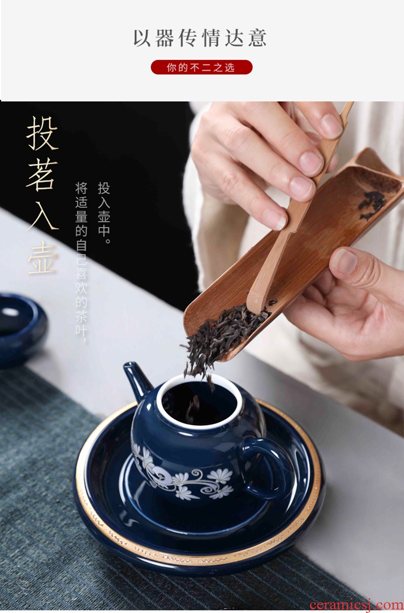 Imperial springs, fuels the teapot with manual small teapot tea exchanger with the ceramics filter single pot of kung fu tea set Chinese style