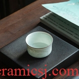 Jingdezhen ceramics small blue and white porcelain teacup kung fu tea masters cup tea cup tea cup by hand
