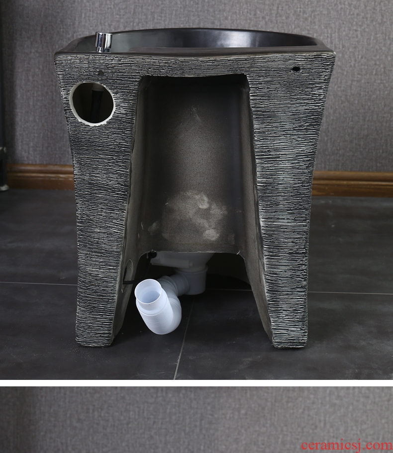 M the pillar type lavatory basin of European pillar ceramic sink basin to a whole floor lavabo column
