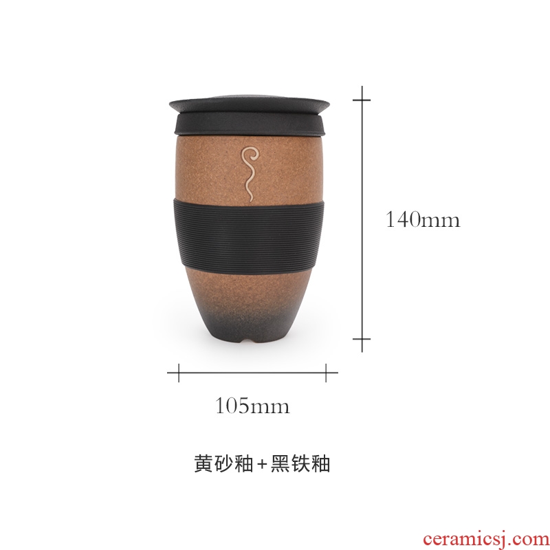Million kilowatt/hall ceramic cups large capacity with cover the automatic filtering tank man big cups meditation cup