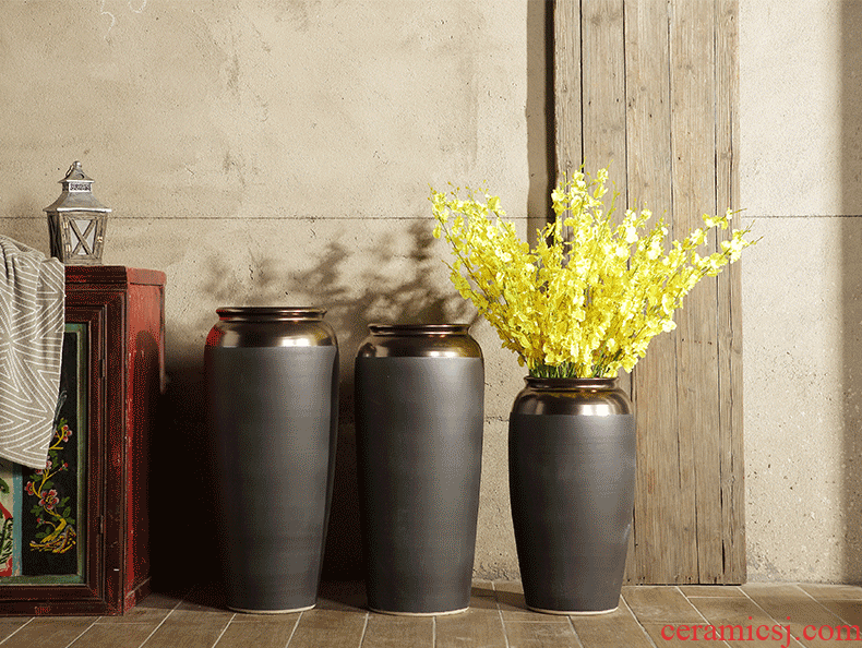 BEST WEST designer ceramic vase furnishing articles sample room living room large vase decoration ideas - 601209005395