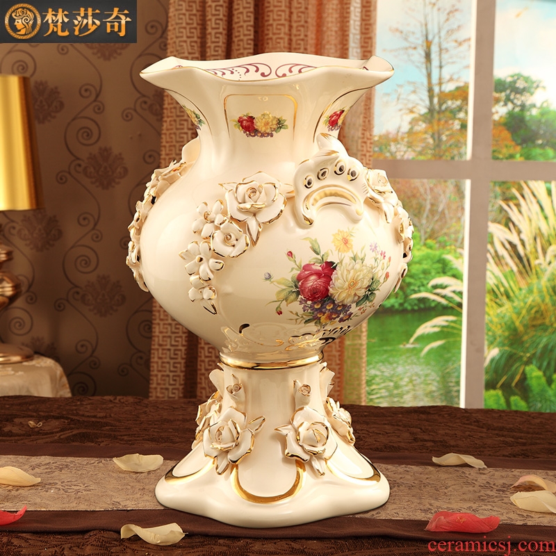 Vatican Sally 's European furnishing articles ceramic vases, flower arrangement sitting room adornment large ground dry flower vases, key-2 luxury