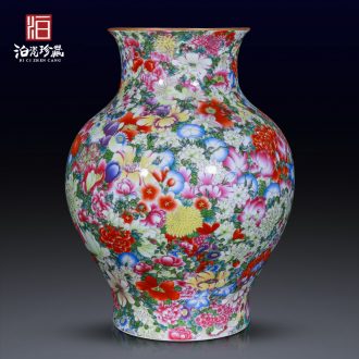 Jingdezhen ceramics sitting room porch Chinese style household adornment bedroom TV cabinet table vase collection furnishing articles
