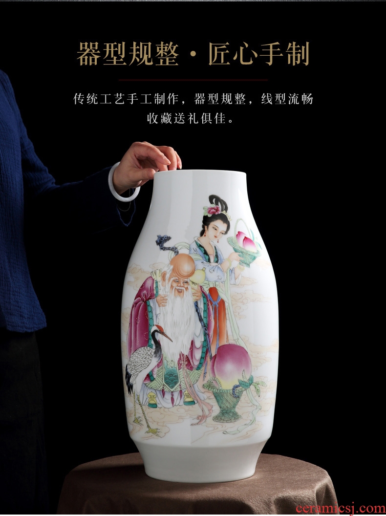 Chinese style restoring ancient ways of large vases, ceramic furnishing articles pottery sitting room hotel decoration flower arranging dried flowers thick ceramic bottle - 598477577785