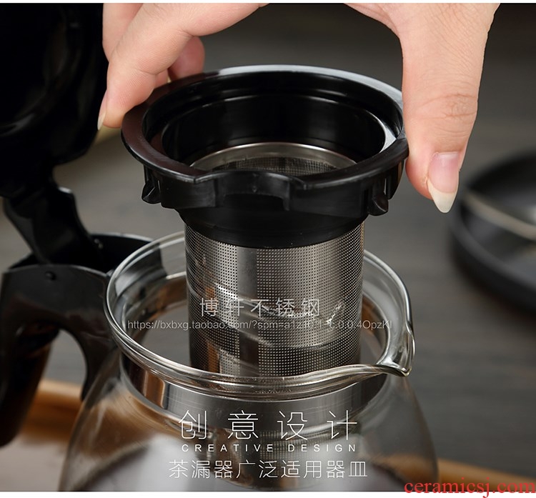 F the teapot stainless steel screen) device ceramic glass teapot tea pot of tea filter tank filter medium