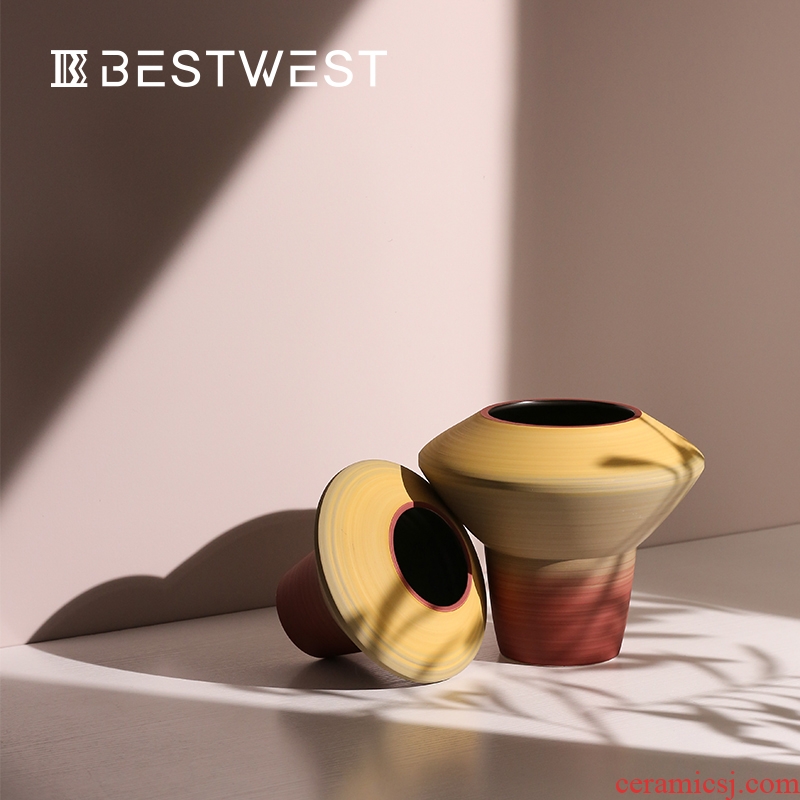 BEST WEST light key-2 luxury furnishing articles designer ceramic vase vase originality example room sitting room soft adornment