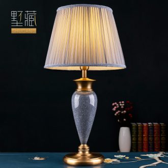 American contemporary and contracted pure color lamp decoration ceramics art designers all copper lamps and lanterns of the sitting room the bedroom of the head of a bed