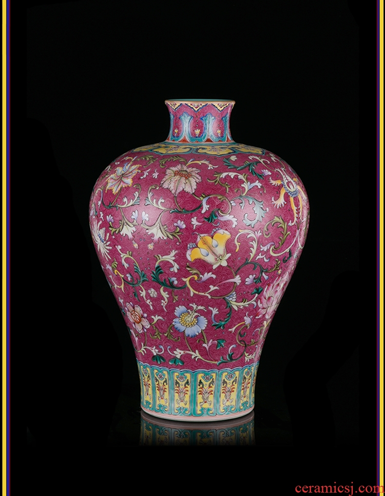 Better sealed up with enamel new Chinese style home furnishing articles of jingdezhen ceramics big vase hand - made porcelain sitting room rich ancient frame - 566739763373