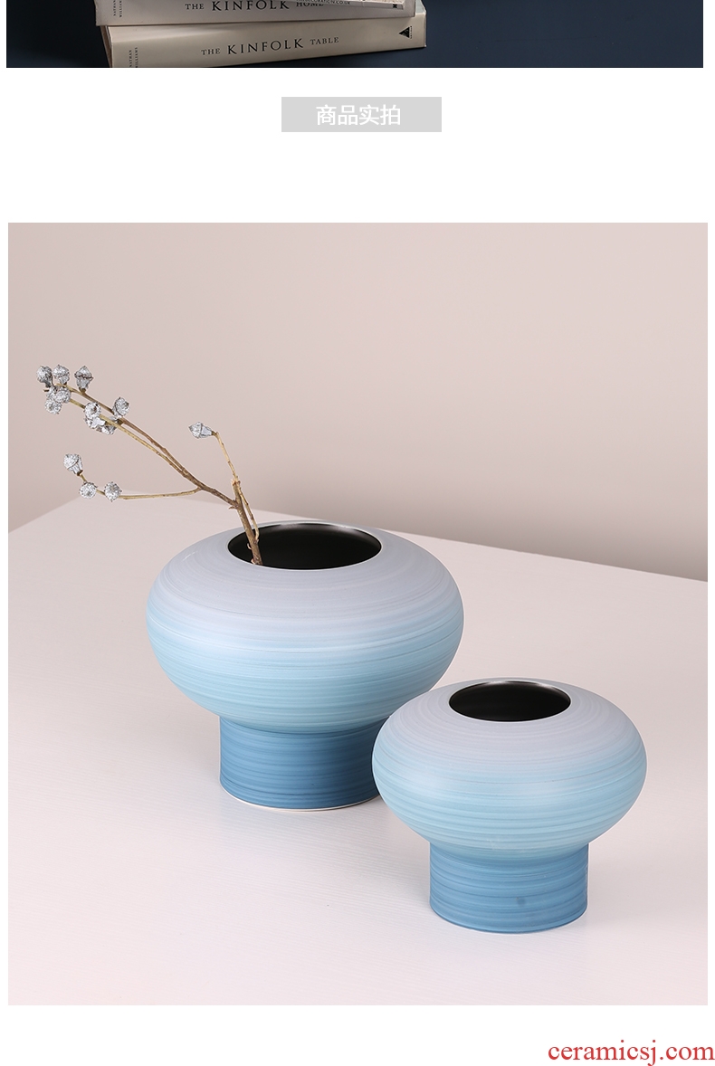 BEST WEST creative ceramic vase is placed between example wine sitting room light key-2 luxury soft adornment plugged into the vase