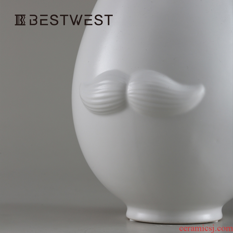 BEST WEST of new Chinese style furnishing articles example room sitting room ark face vase ceramics soft adornment ornament