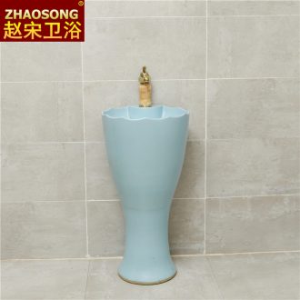 Song zhao Nordic industrial ceramic pillar lavabo toilet wind household tuba basin type lavatory