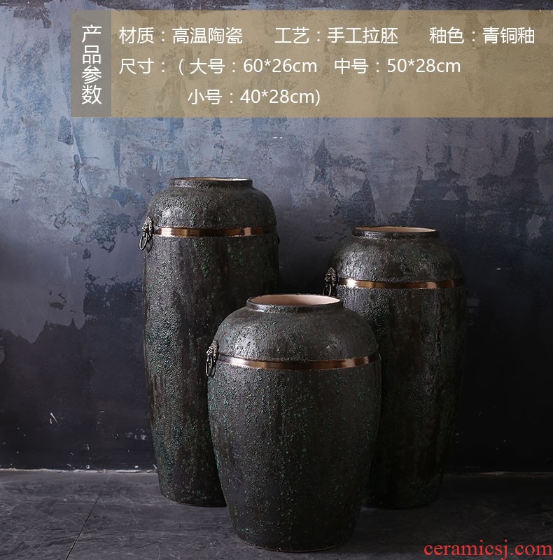 Dust heart ground vases, antique bronze color restoring ancient ways of floral outraged do old green glaze furnishing articles wind drama China
