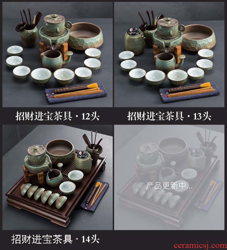 And a half stone mill automatic kung fu tea set lazy people contracted ceramic individuality creative household teapot cup of tea