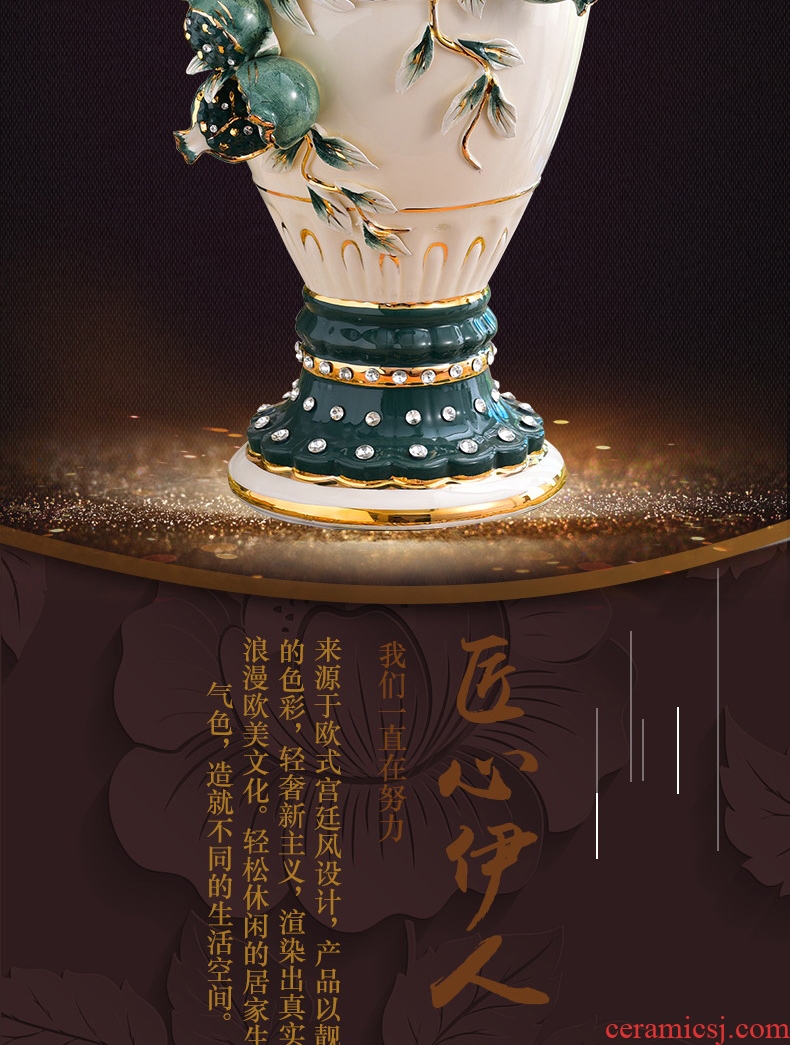Jingdezhen blue and white ceramics guest - the greeting pine hotel opening arranging flowers potted sitting room adornment is placed large vase - 596836934006