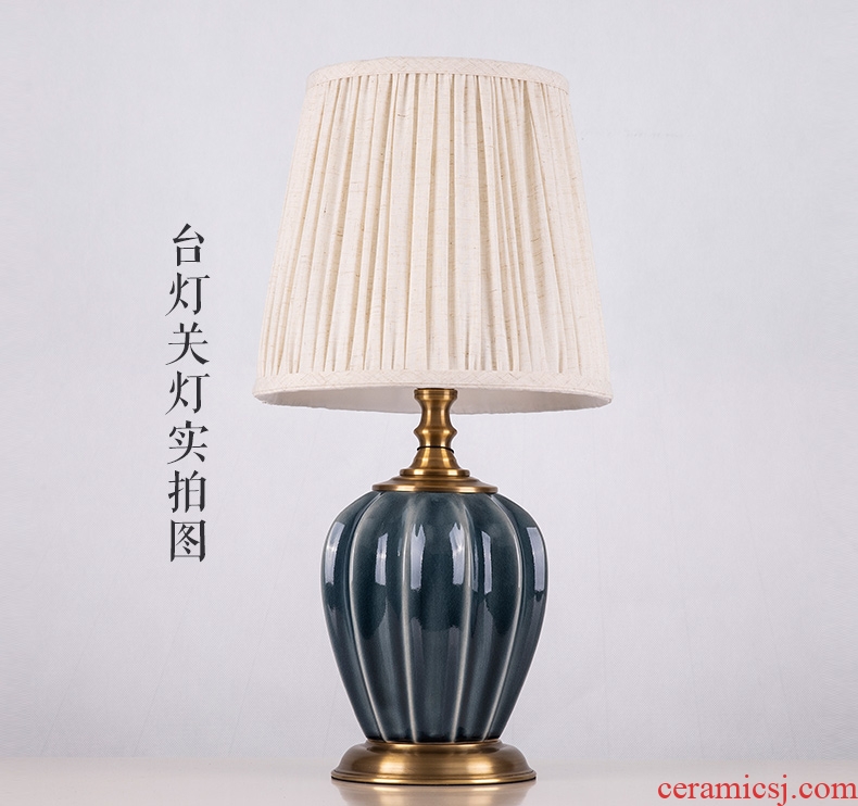 American desk lamp ceramic decoration art designer I cooper and contracted sitting room atmosphere all the head of a bed bedroom lamps and lanterns