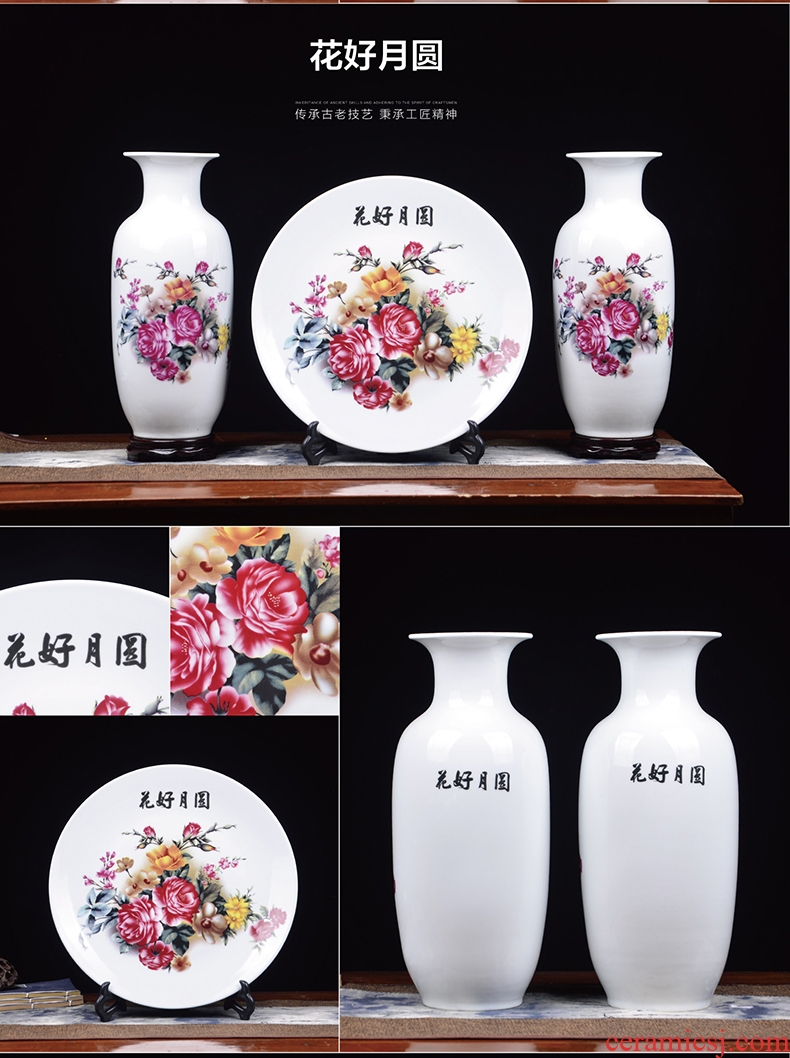 Jingdezhen ceramic new Chinese vase furnishing articles sitting room put lucky bamboo straight meat potted flower art more big planter - 576264995462