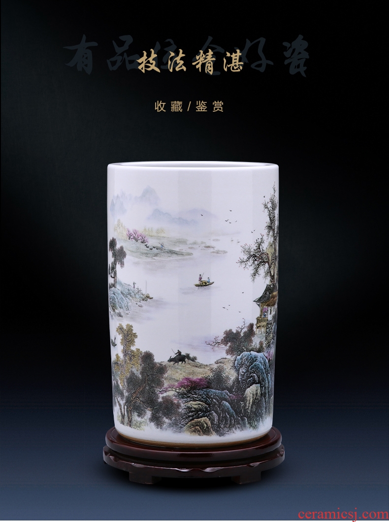 Better sealed up with enamel new Chinese style home furnishing articles of jingdezhen ceramics big vase hand - made porcelain sitting room rich ancient frame - 600253447311