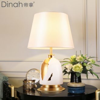 American desk lamp ceramic romantic wedding room home European Nordic ins contracted and I sweet bedroom berth lamp