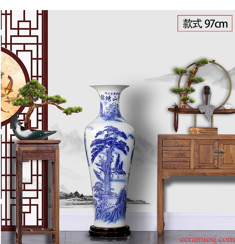 Modern new Chinese style ceramic vase of large sitting room household soft adornment art flower arranging furnishing articles TV ark - 529165900502
