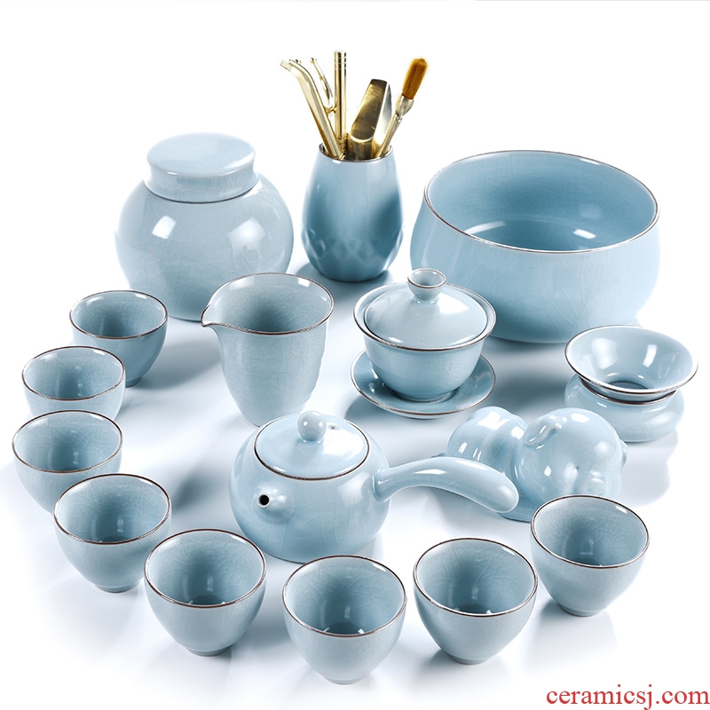 Beauty cabinet your kiln tea set a small set of contracted household ceramics kung fu tea cup side teapot porcelain kiln tea set
