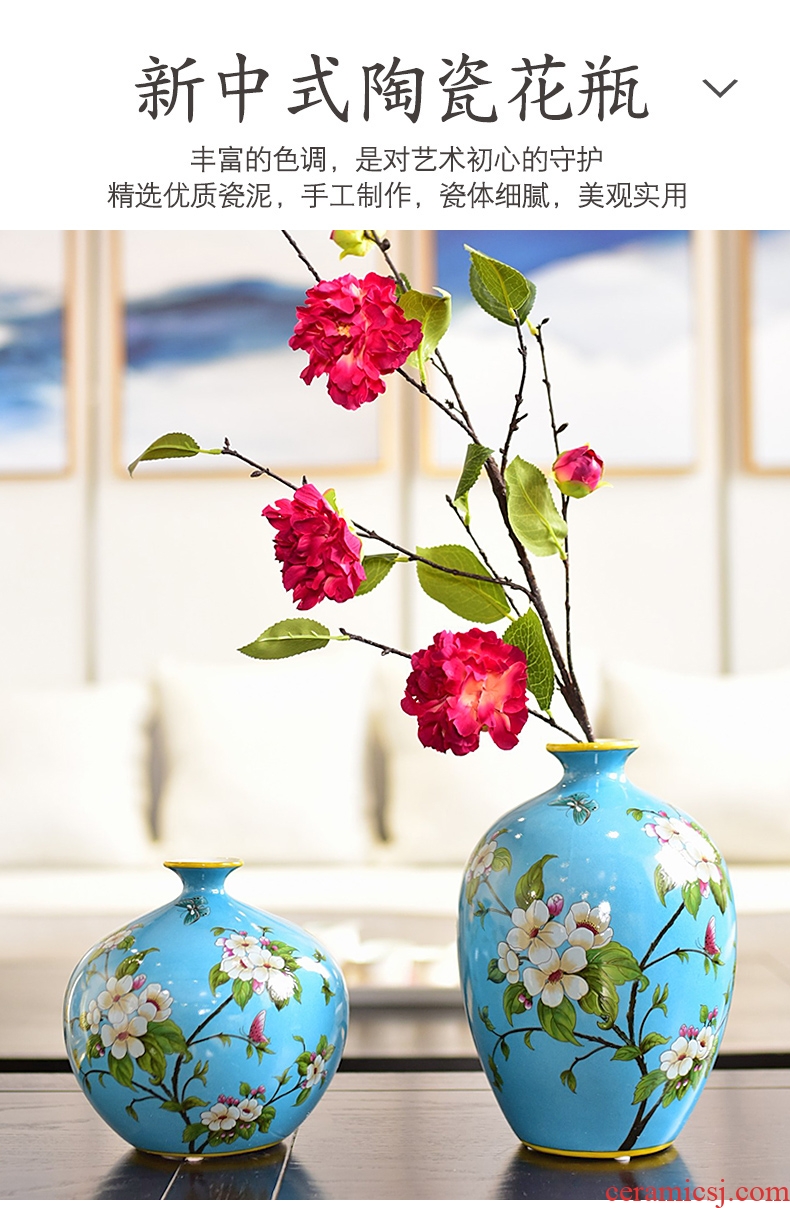 Murphy's new Chinese style ceramic vase hydroponic American country example room sitting room soft adornment flower art flower arranging, furnishing articles