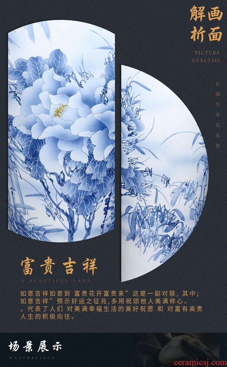 Jingdezhen ceramics vase high - grade hand - made the design blue and white tie up branches of classical Chinese style home furnishing articles handicraft - 596483182685