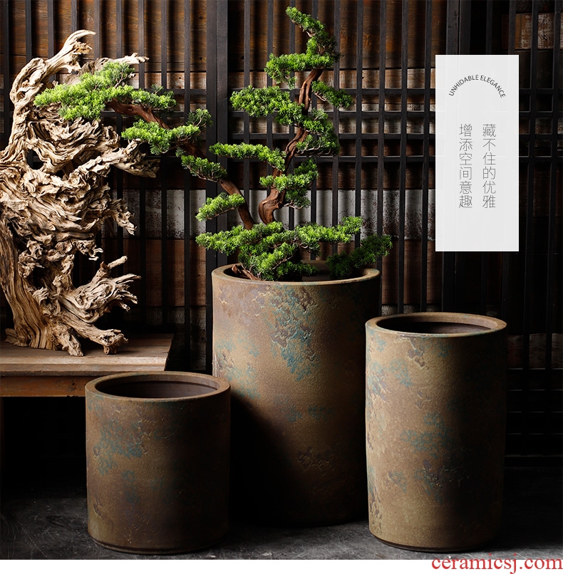 Ground vase large flower arrangement is I and contracted sitting room Nordic decorative furnishing articles hotel ceramics jingdezhen restoring ancient ways - 569380170639