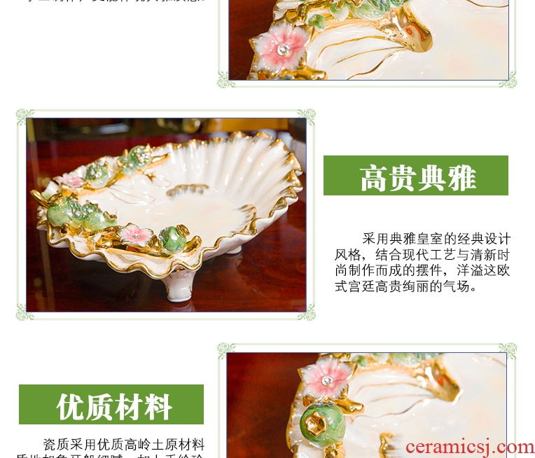 Europe type restoring ancient ways ceramic fruit bowl sitting room dining-room creative household adornment large embossment pomegranate creative furnishing articles
