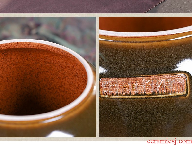 Continuous grain of jingdezhen ceramic tea cake tea pot POTS large POTS of tea pot of water storage tank
