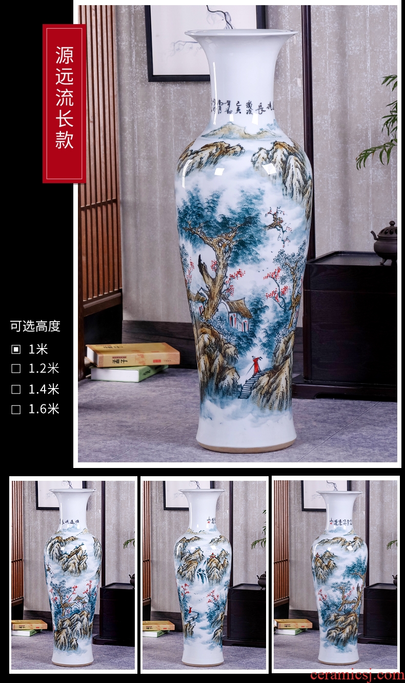 Jingdezhen ceramic vase of large household living room TV ark place hotel opening decoration decoration - 604159501063
