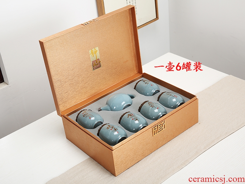High - grade small pot of tea gift box packing box your up ceramic POTS of tea caddy fixings gift boxes aneroid universal custom