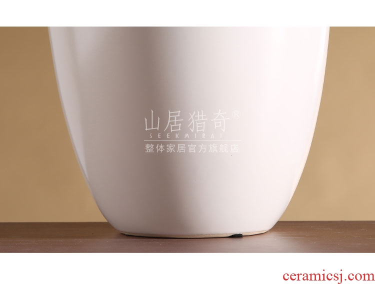 Jingdezhen chinaware bottle of Chinese red Mosaic gold peony flowers prosperous landing big vase hotel sitting room place - 540017373358