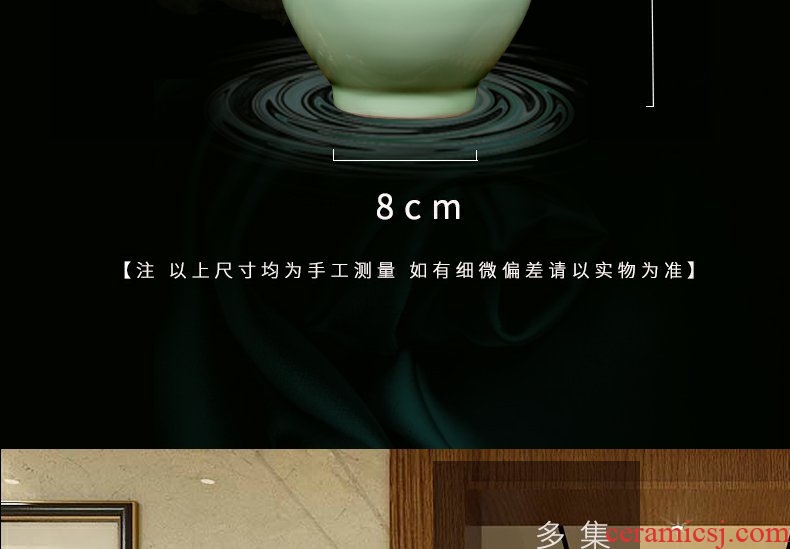 Continuous grain of jingdezhen chinaware bottle gourd decorative vase furnishing articles celadon contracted and I sitting room vase by hand