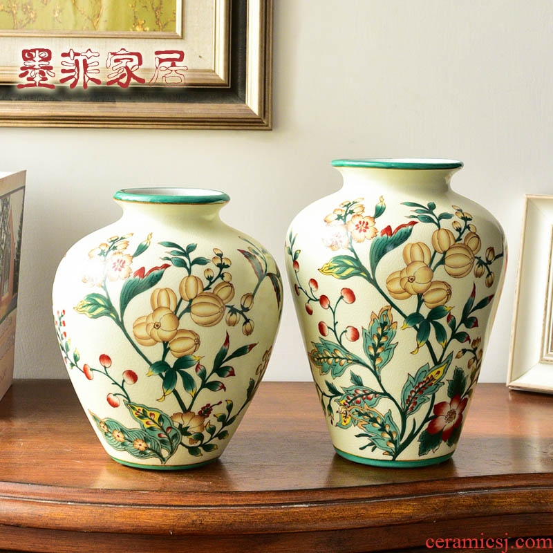 Murphy American rural household made ceramic vases, flower arranging is the sitting room porch decorate the table soft furnishing articles
