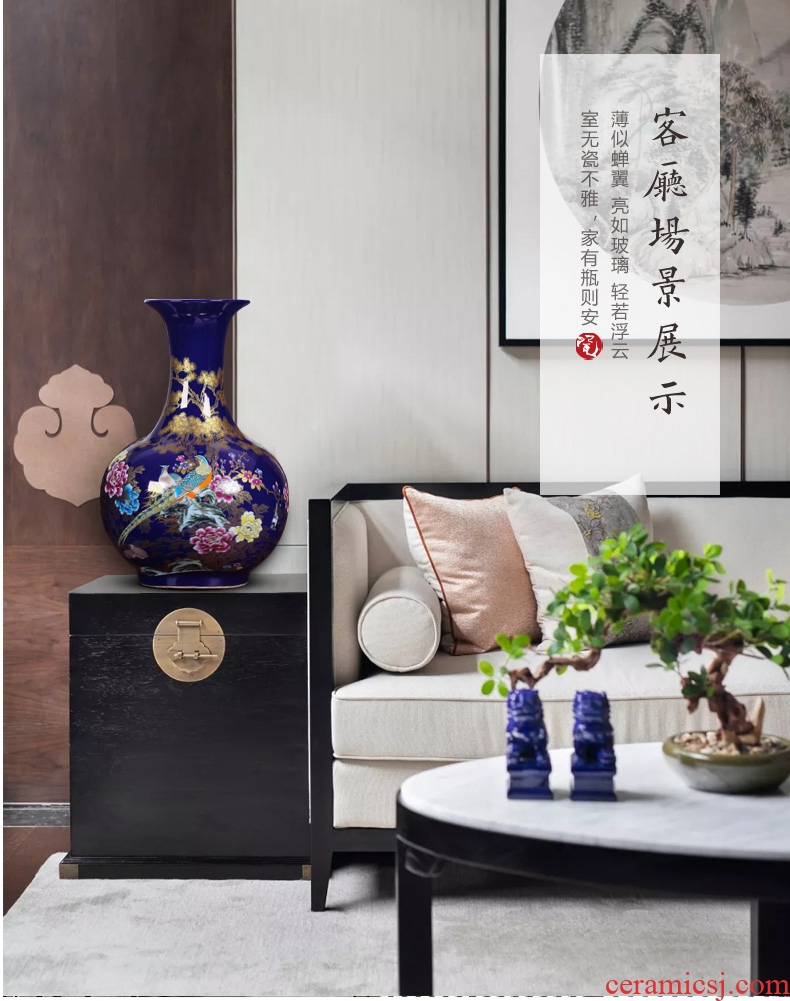Jingdezhen ceramics of large vase household flower arrangement sitting room adornment is placed opening gifts peony large - 604920724124