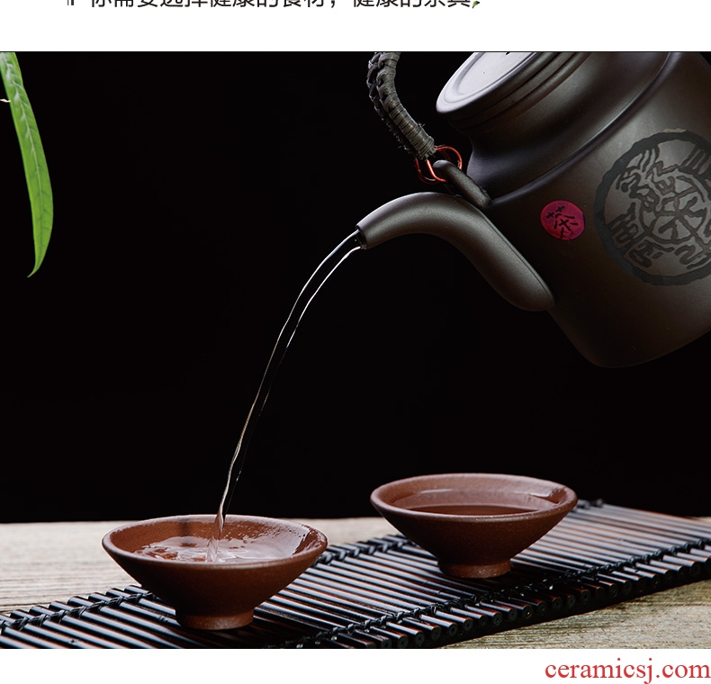 Yixing it large capacity make tea suit household filter girder burn boiled ceramic teapot kung fu tea set