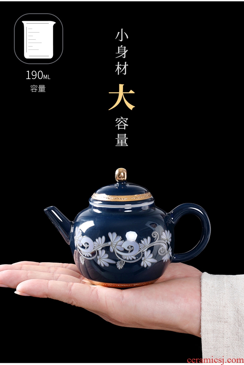 Imperial springs, fuels the teapot with manual small teapot tea exchanger with the ceramics filter single pot of kung fu tea set Chinese style