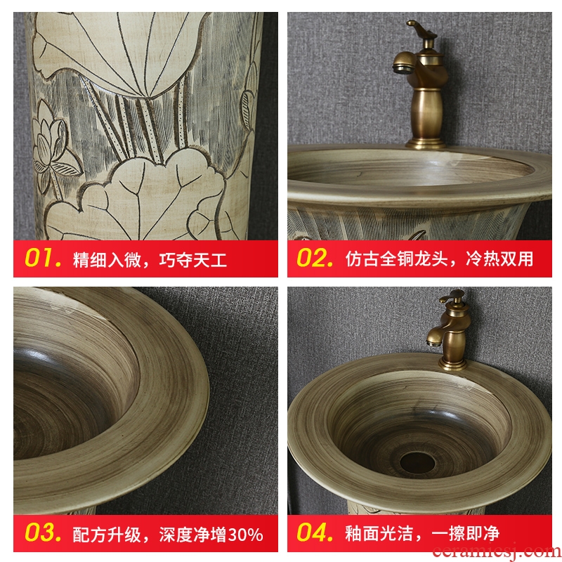 M beautiful ceramic basin lavatory floor toilet lavabo, one column column is suing pillar type basin